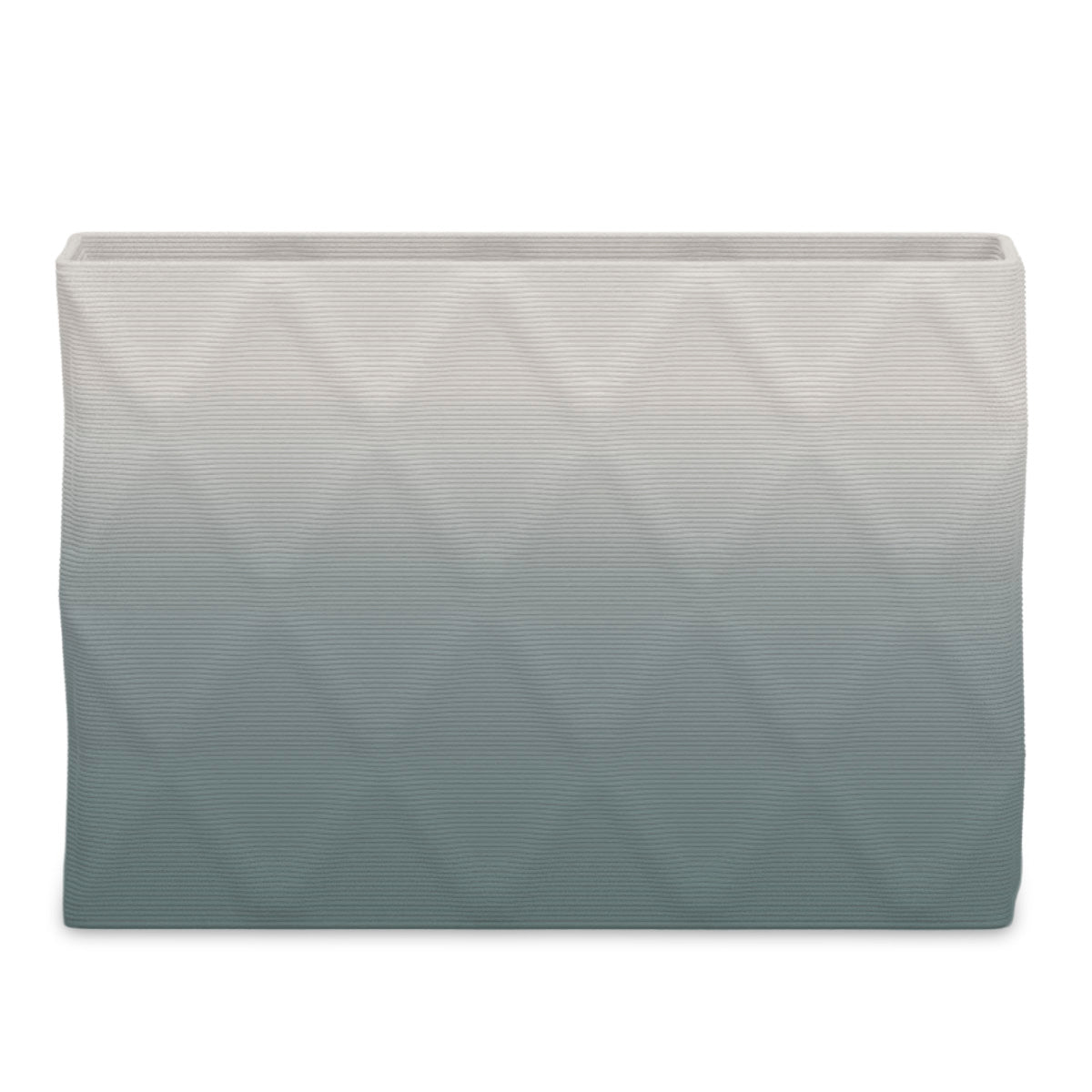 Avila Extra Large Rectangular Planter - Diamond 1 - Savanna Clay OMB2 - sculptural rectangular planter with faceted diamond relief texture, 3D printed concrete, modern artistic design