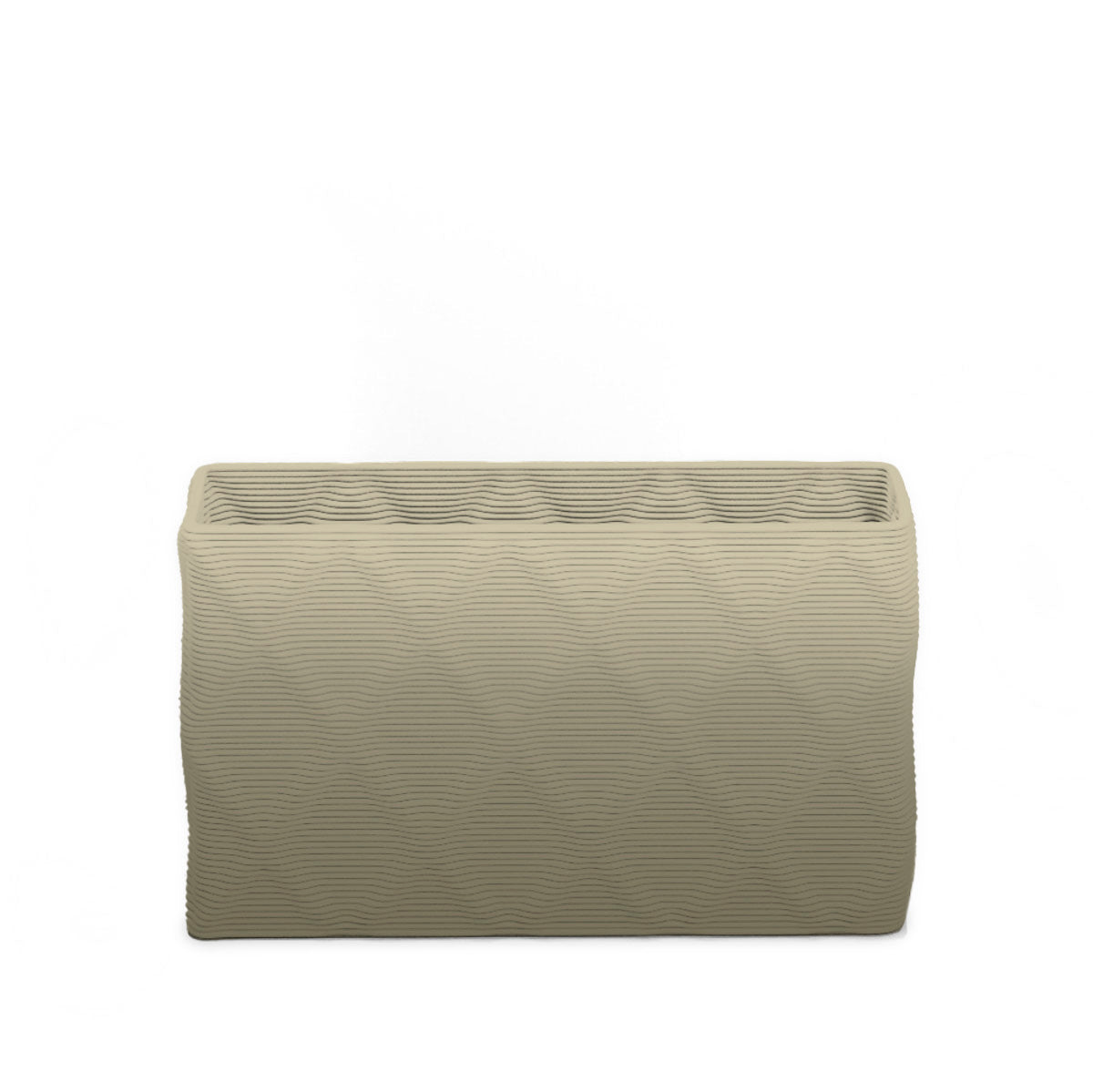 Avila Small Rectangular Planter - Diamond 1 - Mossy Glen - sculptural rectangular planter with faceted diamond relief texture, 3D printed concrete, modern artistic design