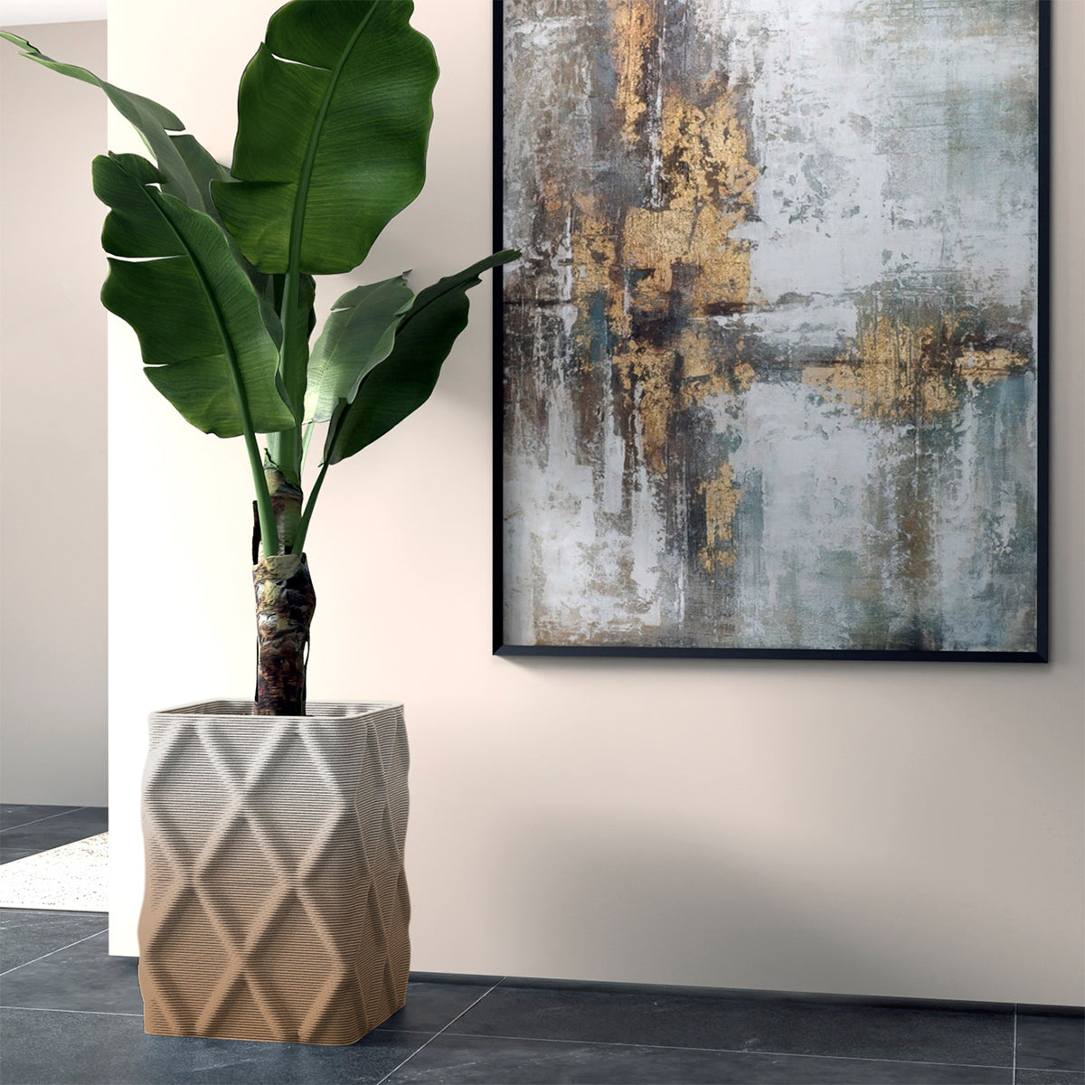 Montara Medium Square Planter - Diamond 1