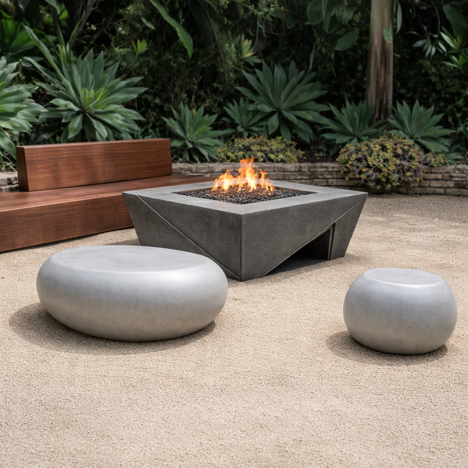 Mobius Pebble Concrete Tables