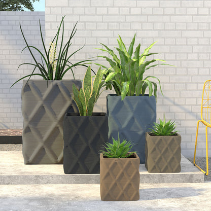 Montara Large Square Planter - Diamond 1