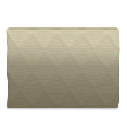Avila Extra Large Rectangular Planter - Diamond 1 - Mossy Glen OMB1 - sculptural rectangular planter with faceted diamond relief texture, 3D printed concrete, modern artistic design