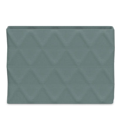 Avila Extra Large Rectangular Planter - Diamond 1 - Savanna Clay OMB2 - sculptural rectangular planter with faceted diamond relief texture, 3D printed concrete, modern artistic design