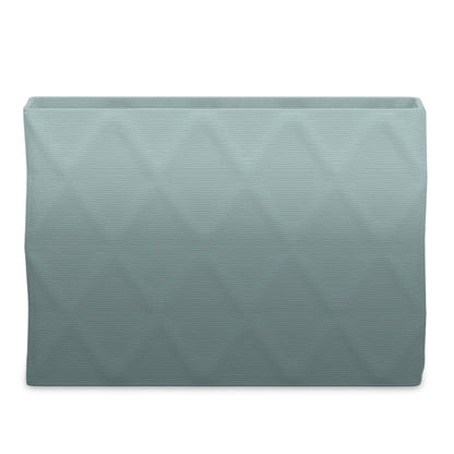Avila Extra Large Rectangular Planter - Diamond 1 - Savanna Clay OMB1 - sculptural rectangular planter with faceted diamond relief texture, 3D printed concrete, modern artistic design