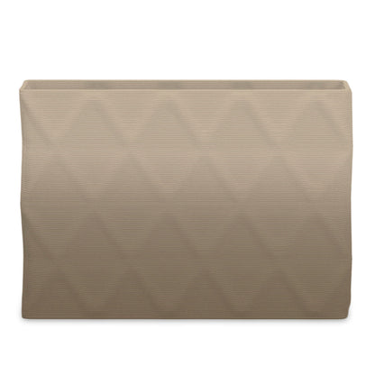 Avila Extra Large Rectangular Planter - Diamond 1 - Savanna Clay OMB1 - sculptural rectangular planter with faceted diamond relief texture, 3D printed concrete, modern artistic design