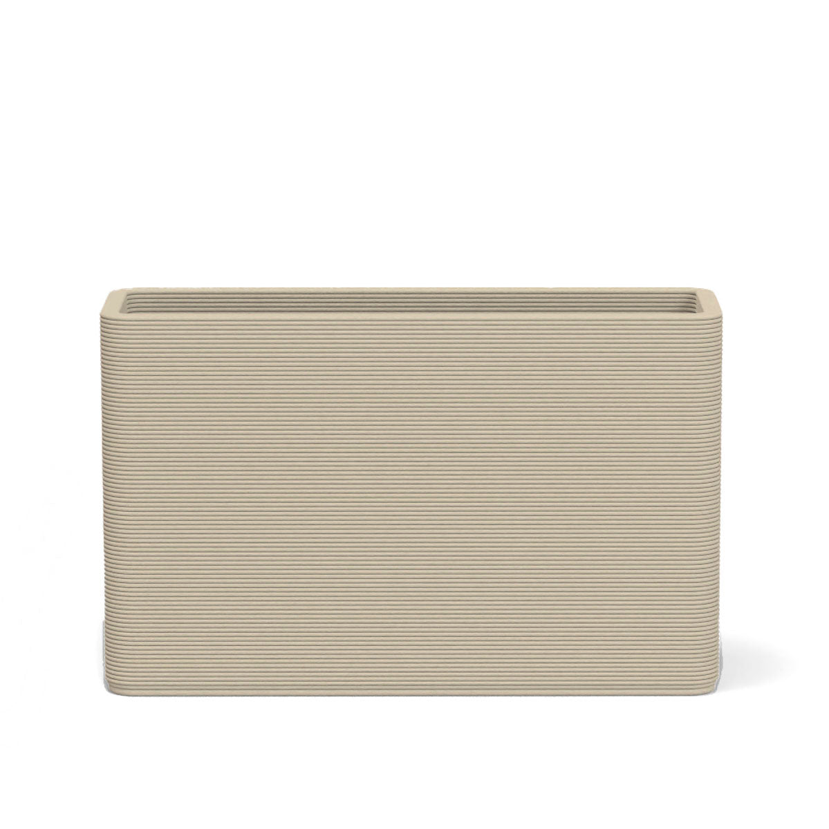 Avila Large Medium Planter in Desert Dawn 3D-printed concrete with ribbed texture, modern lightweight GFRC design for indoor or outdoor use