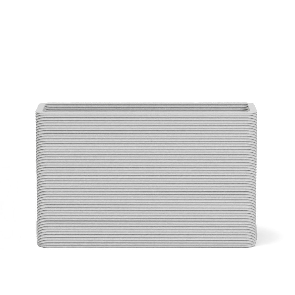 Avila Large Medium Planter in Glacial Mist 3D-printed concrete with ribbed texture, modern lightweight GFRC design for indoor or outdoor use
