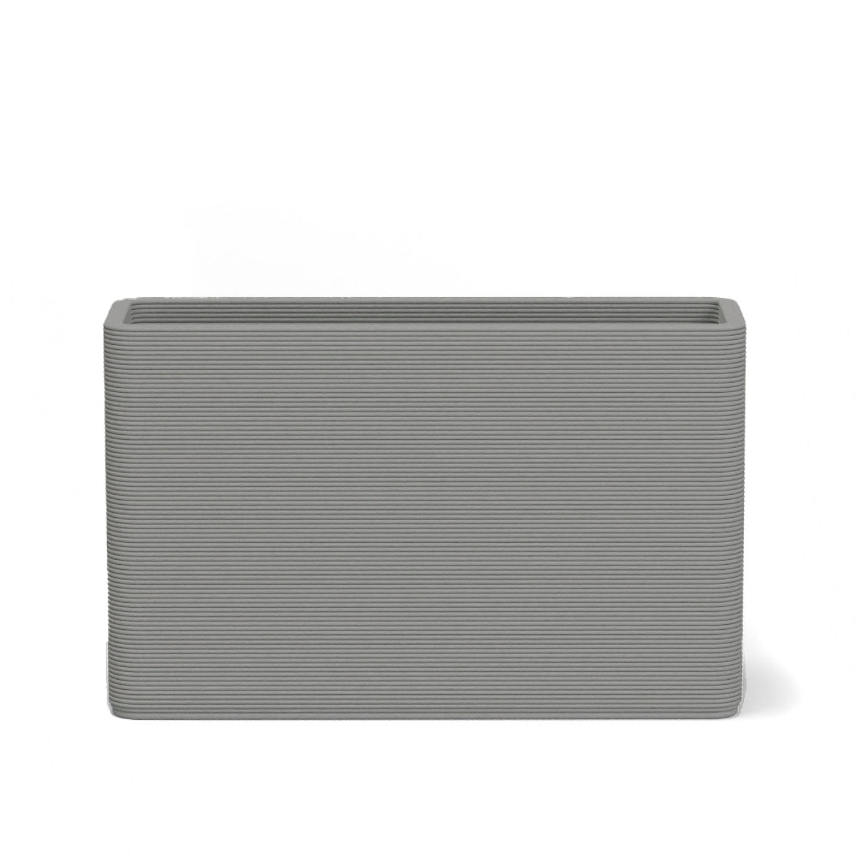 Avila Large Medium Planter in Savanna Clay 3D-printed concrete with ribbed texture, modern lightweight GFRC design for indoor or outdoor use