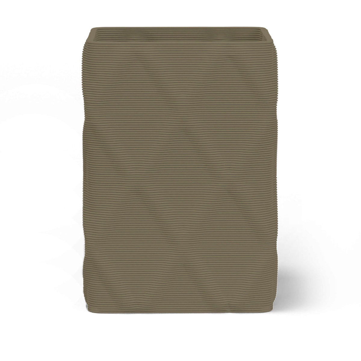 Montara X-Large Square Planter in Desert Dawn 3D-printed concrete with ribbed finish, modern GFRC design for indoor and outdoor architectural use