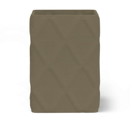 Montara X-Large Square Planter in Desert Dawn 3D-printed concrete with ribbed finish, modern GFRC design for indoor and outdoor architectural use