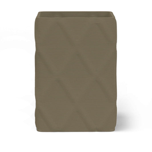 Montara X-Large Square Planter in Desert Dawn 3D-printed concrete with ribbed finish, modern GFRC design for indoor and outdoor architectural use