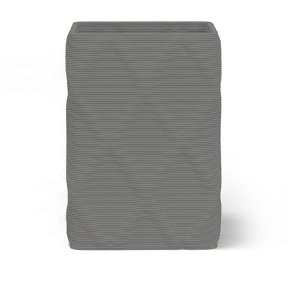 Montara X-Large Square Planter in Silver Mist 3D-printed concrete with ribbed finish, modern GFRC design for indoor and outdoor architectural use