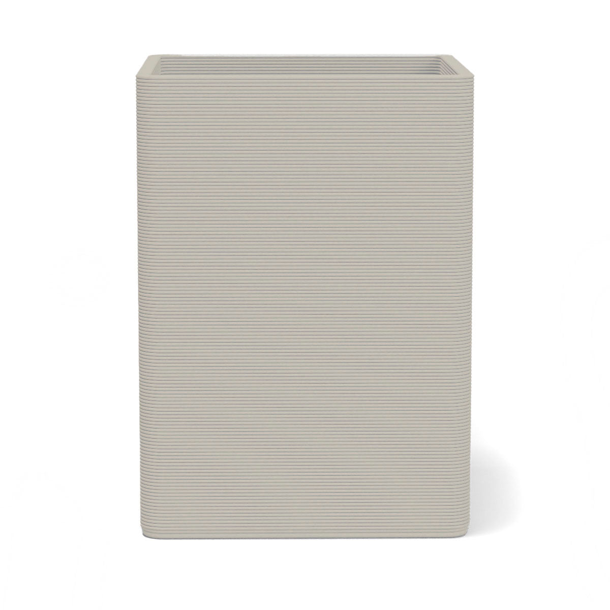 Montara X-Large Square Planter in Seafoam Slate 3D-printed concrete with ribbed finish, modern GFRC design for indoor and outdoor architectural use