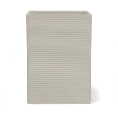 Montara X-Large Square Planter in Seafoam Slate 3D-printed concrete with ribbed finish, modern GFRC design for indoor and outdoor architectural use