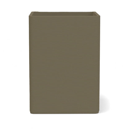 Montara X-Large Square Planter in Savanna Clay 3D-printed concrete with ribbed finish, modern GFRC design for indoor and outdoor architectural use