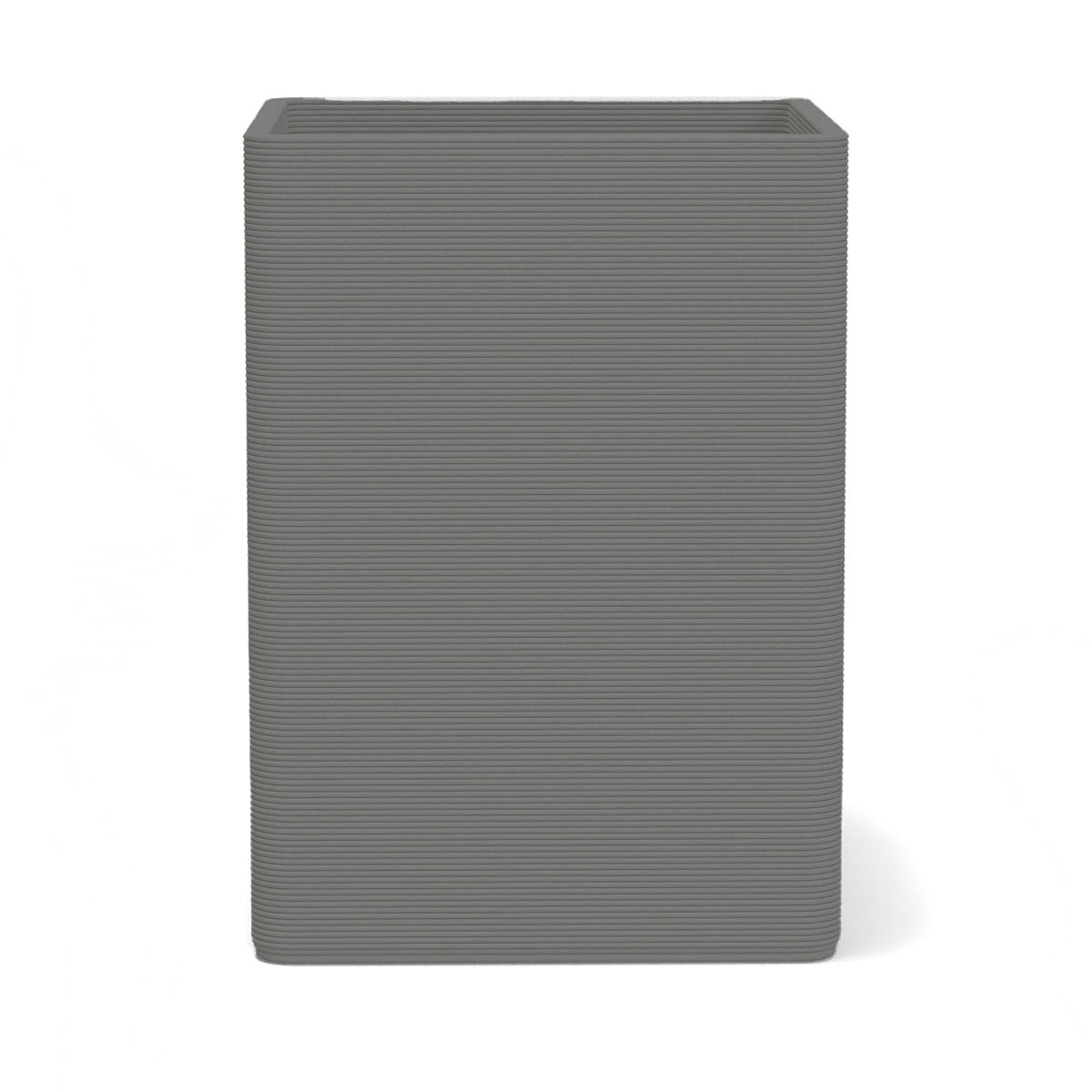 Montara X-Large Square Planter in Sandy Bluff 3D-printed concrete with ribbed finish, modern GFRC design for indoor and outdoor architectural use
