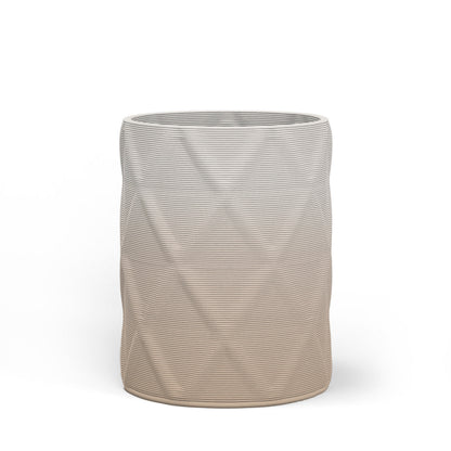 Solana Medium Round Concrete Planter - Diamond 1