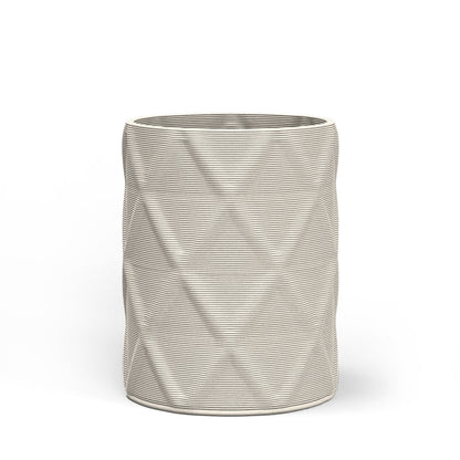 Solana Medium Round Concrete Planter - Diamond 1
