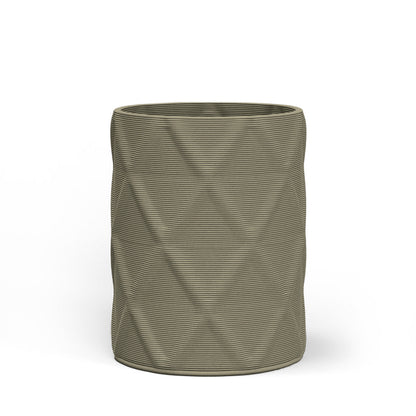Solana Medium Round Concrete Planter - Diamond 1
