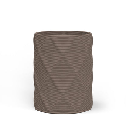 Solana Medium Round Concrete Planter - Diamond 1