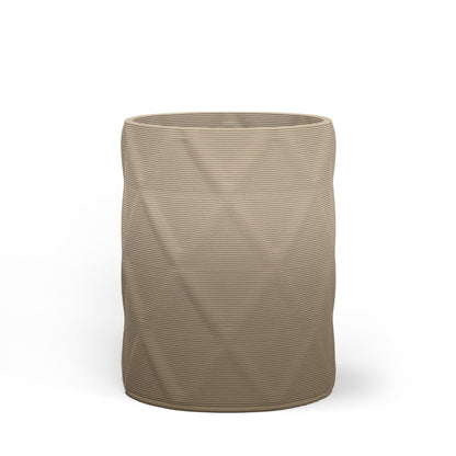 Solana Medium Round Concrete Planter - Diamond 1