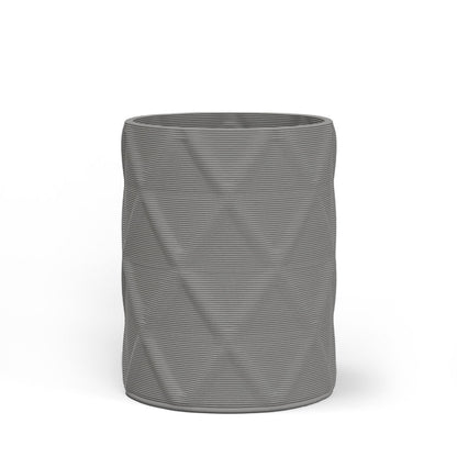 Solana Medium Round Concrete Planter - Diamond 1