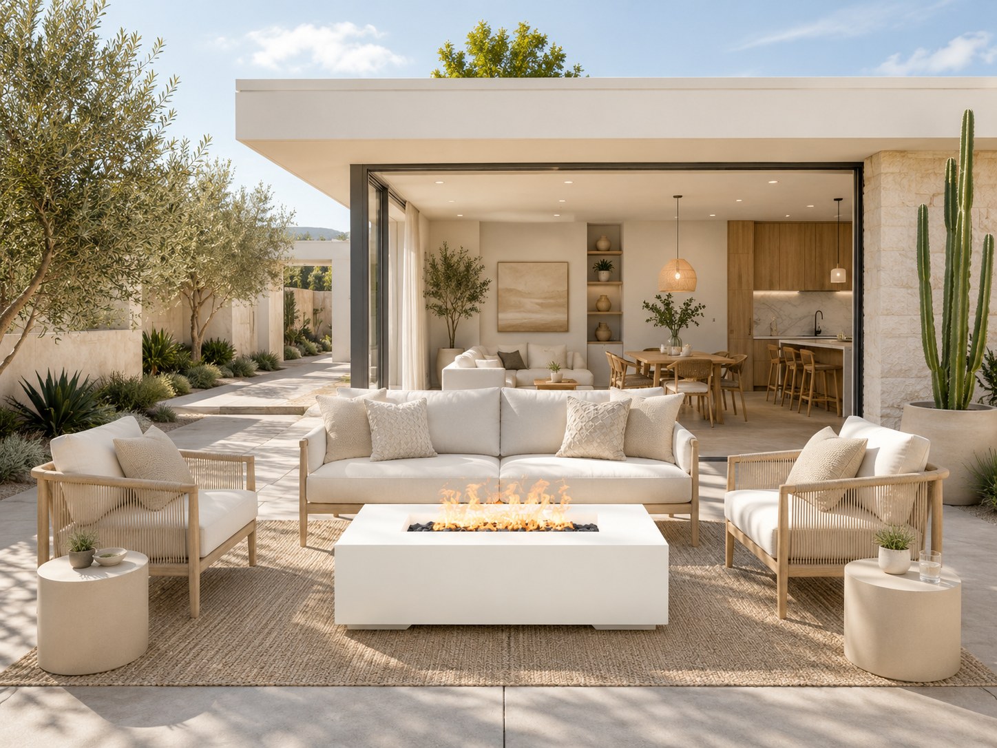 Encinitas fire pit — Glacial Mist