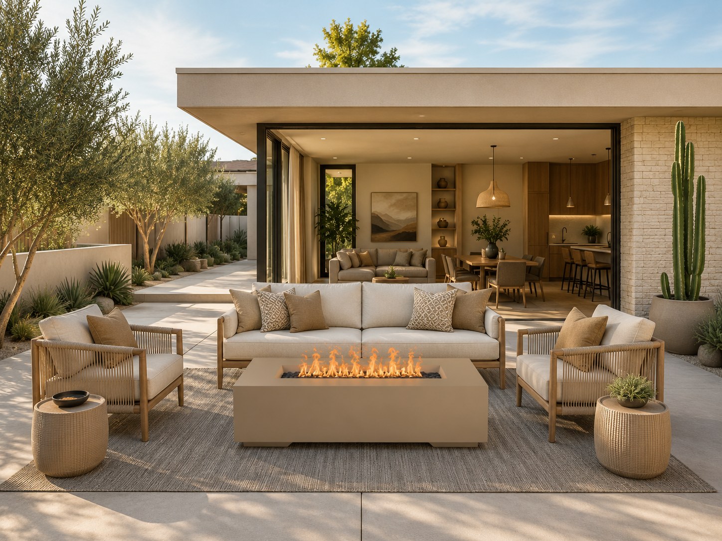 Encinitas fire pit — Toasted Almond
